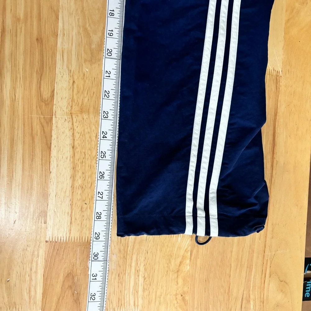 NEW Adidas Originals 3‎ Stripe Cargo Pants Wide Leg HR3362 Mens XS Adicolor Blue